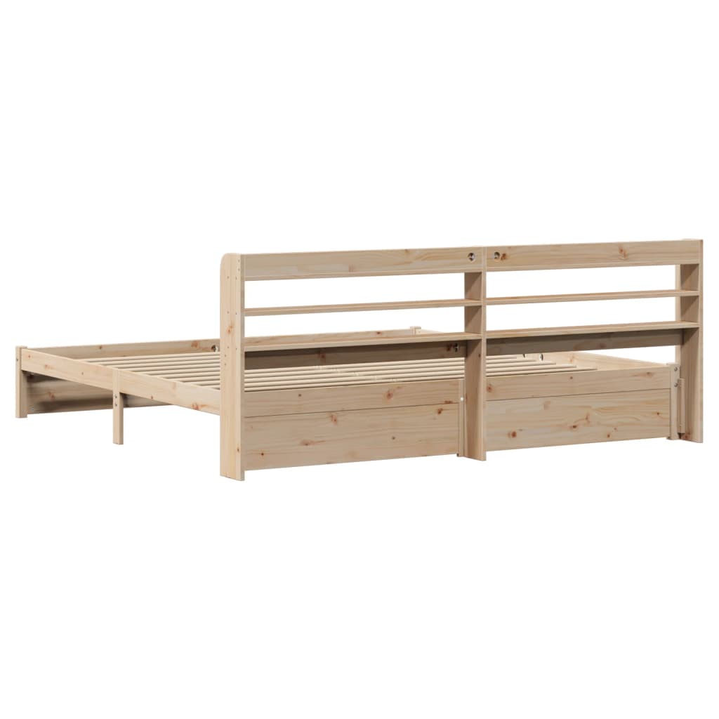 Bed Frame with Headboard without Mattress 200x200 cm